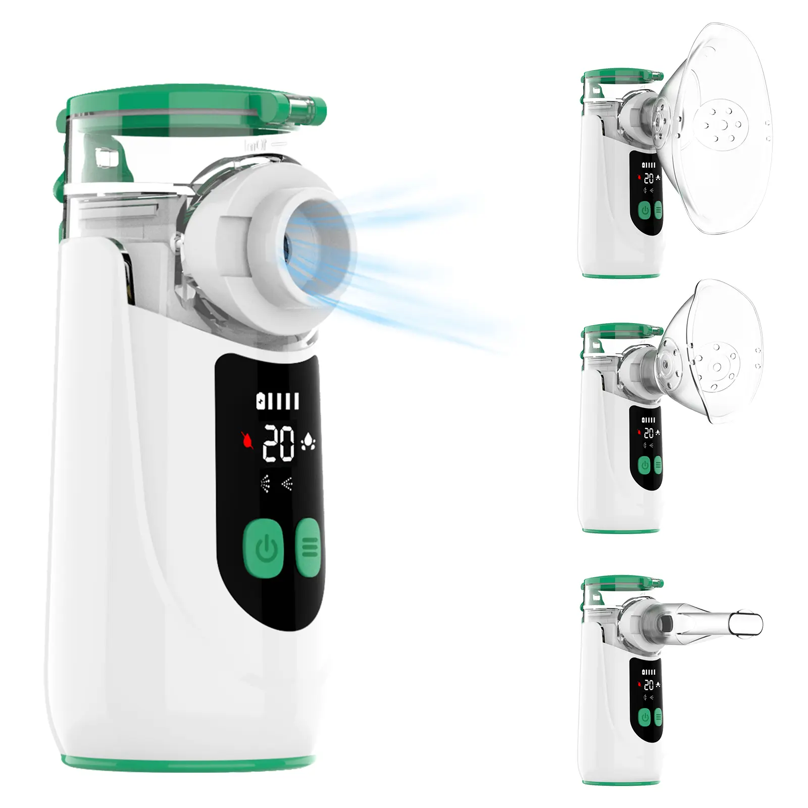Quiet & Portable Nebulizer with One-Touch Self-Clean – Rechargeable Respiratory Helper for Kids, Adults & Elderly (Home/Travel)
