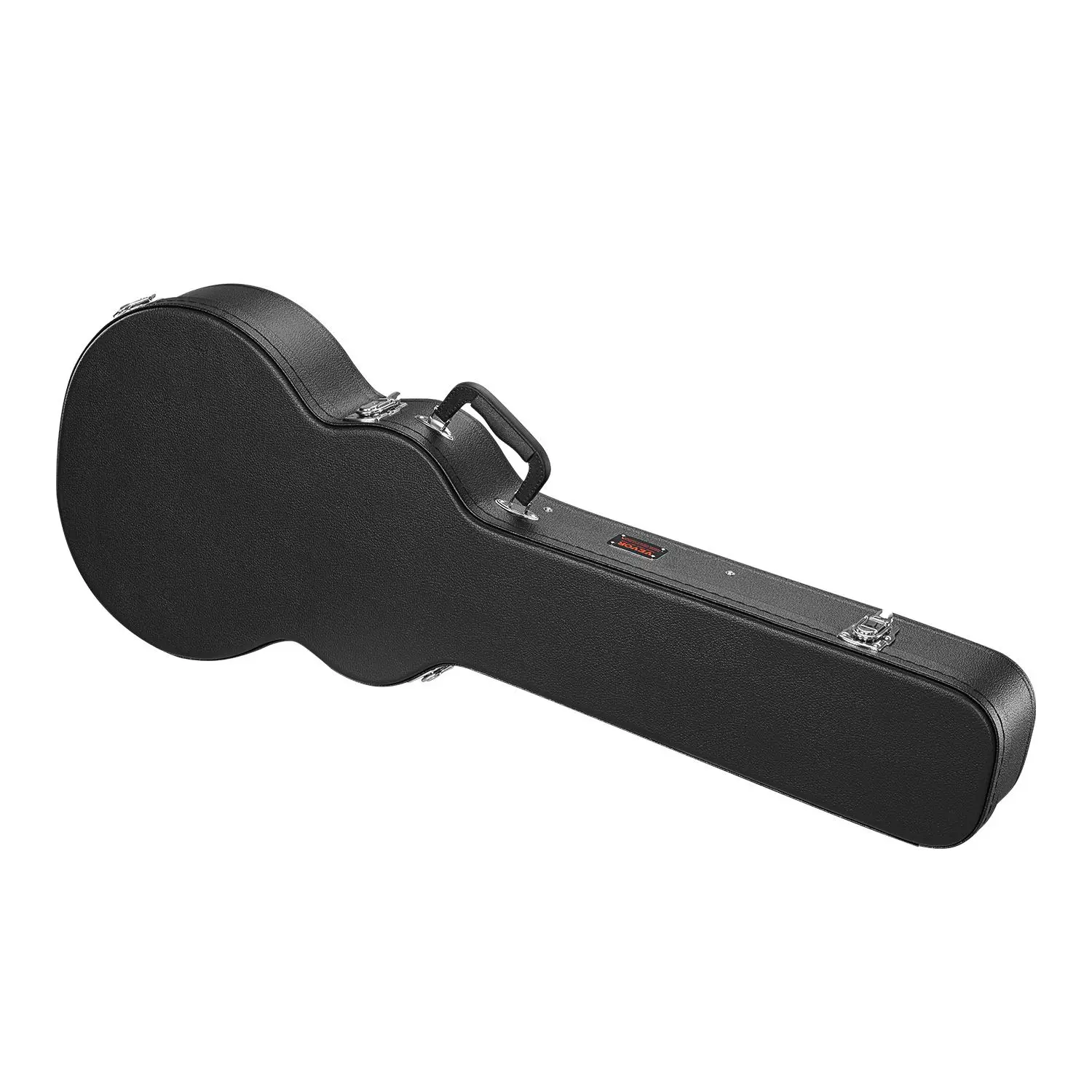 【Summerfinds】VEVOR Electric Guitar Hard Case,  , 39.76 in Gourd-Shaped Guitar Hard Case, With Lock Latch Keys Handle, PVC Padding Soft Lining Water-Resistant Hard Shell Guitar Case, for 39 in LES Paul Guitars, Black