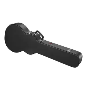 【Father's Day】VEVOR Electric Guitar Hard Case,  , 39.76 in Gourd-Shaped Guitar Hard Case, With Lock Latch Keys Handle, PVC Padding Soft Lining Water-Resistant Hard Shell Guitar Case, for 39 in LES Paul Guitars, Black