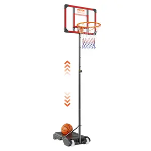VEVOR Basketball Hoop, TikTokShopBlackFriday, 5-7 ft Adjustable Height Portable Backboard System, 28 inch Basketball Hoop & Goal,Adults Basketball Set with Wheels, Stand, and Fillable Base, for Outdoor/Indoor
