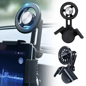 Adjustable Car Dashboard Phone Holder, Magnetic Mount, Cell Phone Mount, Vehicle Mount, Ergonomic Design, Durable Plastic, Tesla Compatible, Secure Grip
