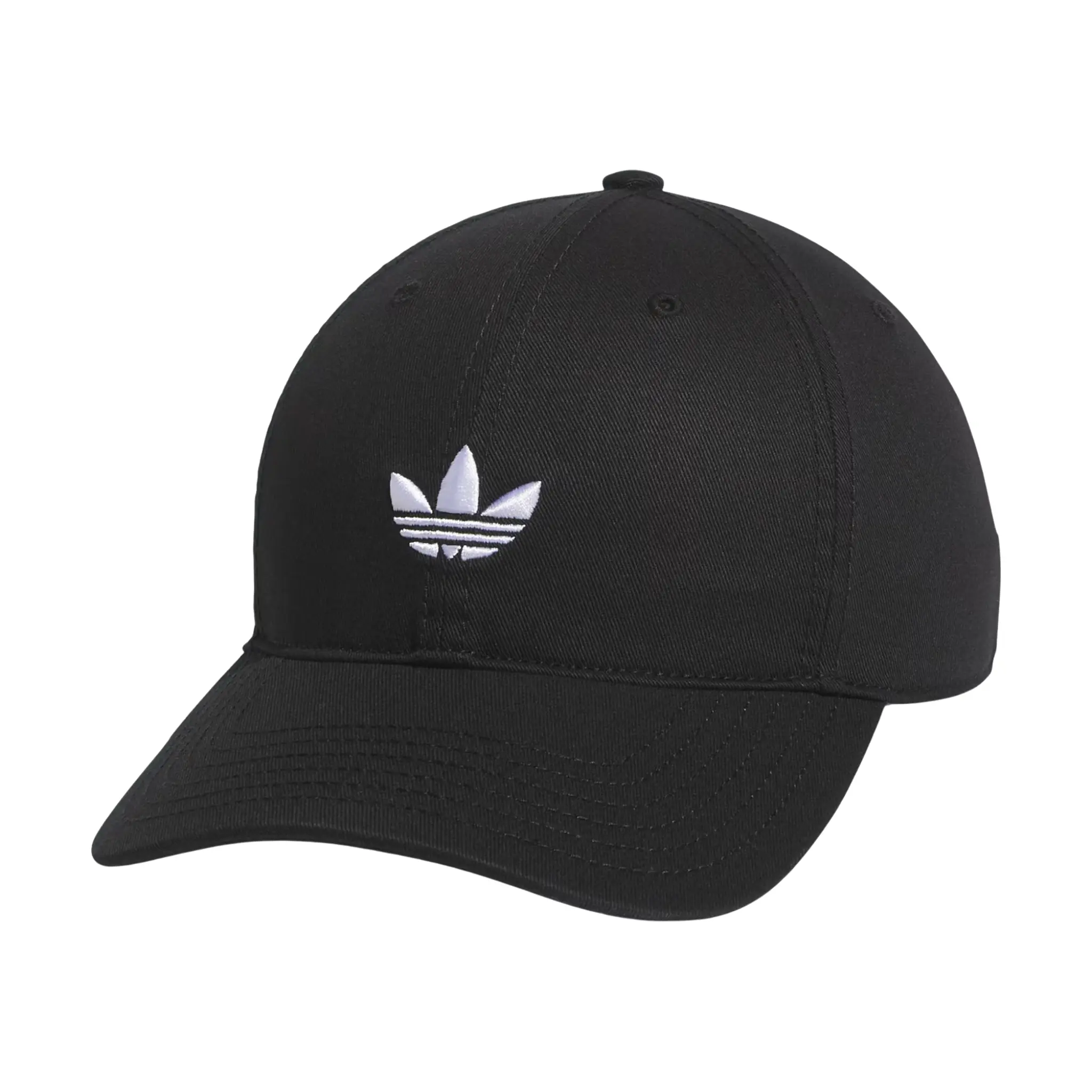 Adidas Originals Men's  Black Trefoil Strapback Hat, JK3532