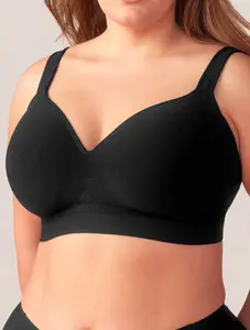 Shapermint Essentials Sweetheart Wireless Contour Bra - Black, Comfortable & Stylish Design for Everyday Wear