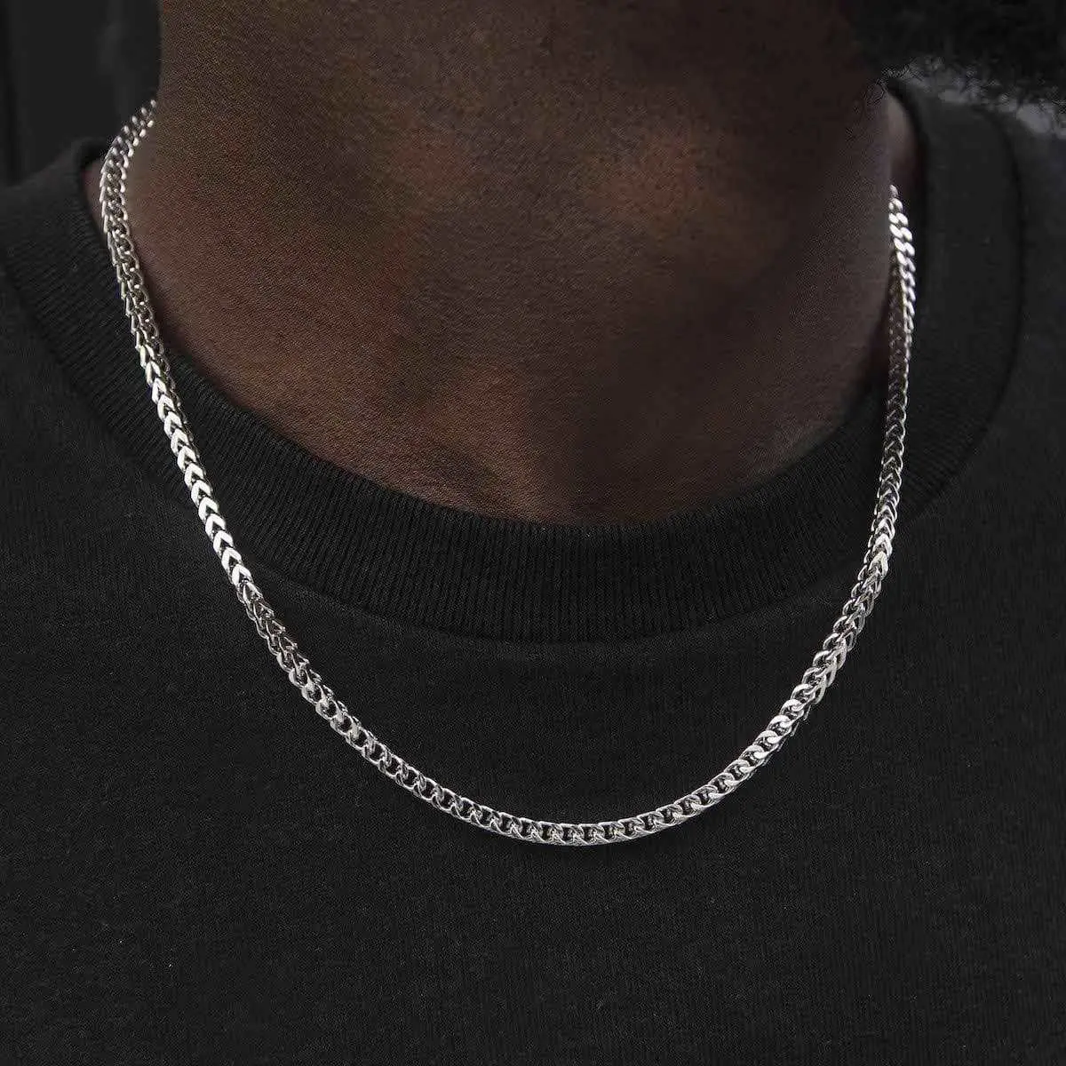 Franco Chain 4mm - Elegant & Durable Stainless Steel Material - Perfect for Everyday Wear - Stylish Necklace for Men