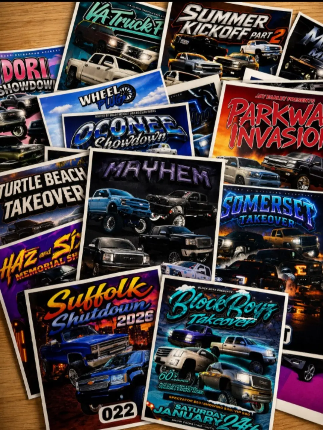 Truck Show Sticker Mystery Pack - Stickers for Cars, Decals for Trucks, Automotive Decals, Car Exterior Accessories Bundle