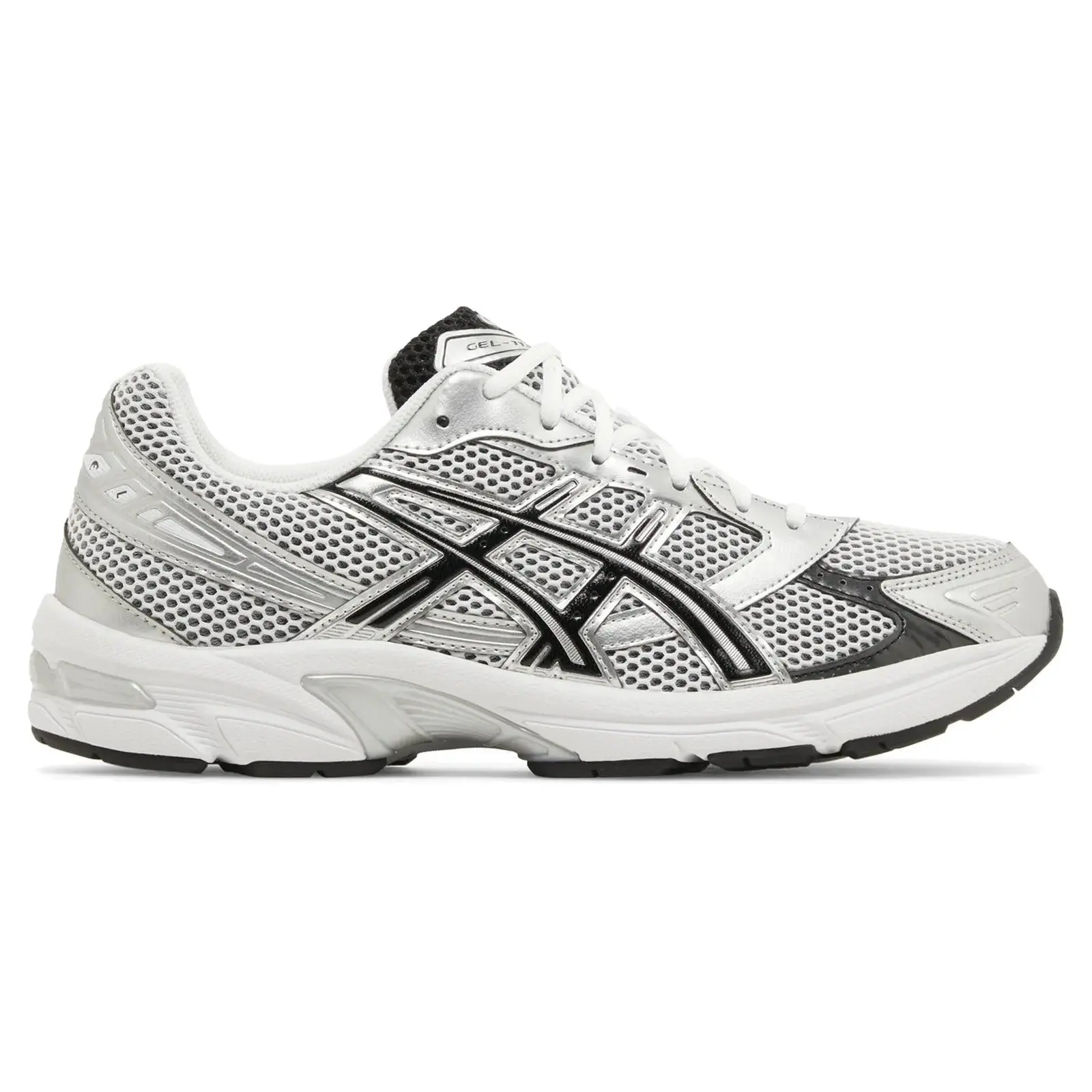 ASICS Gel-1130 Brand New & Original Men's Running Shoe (1201A933-100) - White, Black, Silver, Grey, Pink Metallic, US M 10, Chunky Mesh, Laced, All-Day Wear, Breathability, 100% Authenticity Guaranteed Athletic Trainer, Lace-Up, Male, Closed