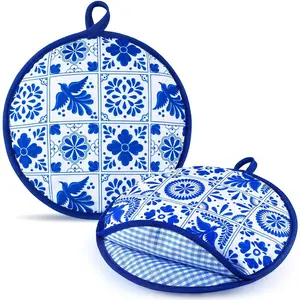 2 count 8 Inch Tortilla Warmer Pouch, Mexican Talavera  Microwavable Insulated Cloth Pouch for Tortillas, Tacos, Naan, and Pizza Rolls