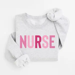 Nurse Crewneck Sweatshirt – Pink ER RN Registered Nurse Shirt, New Nurse & Nursing Student Gift, Nurse Graduation & Nurse Week Appreciation outfits women