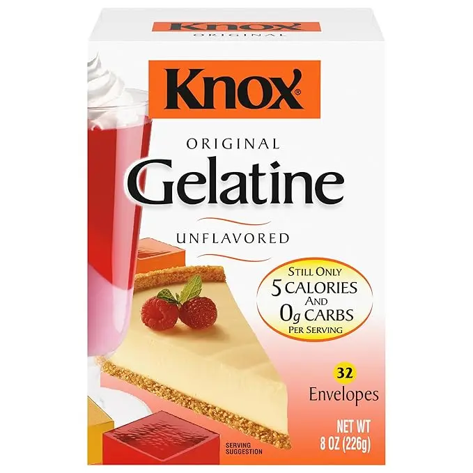 Original Unflavored Gelatin 32 ct Packets - Ideal for Snacks & Desserts