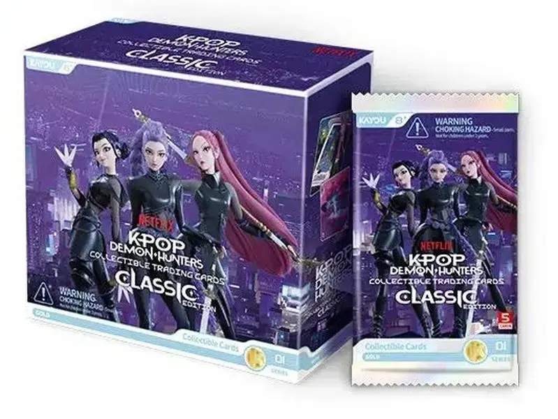 Demon Hunters KPOP Collectible Trading Cards Classic Edition 001 NA Booster Pack Sealed Box - KPOP Photocards, Character Designs, Anime Artwork, Random Contents