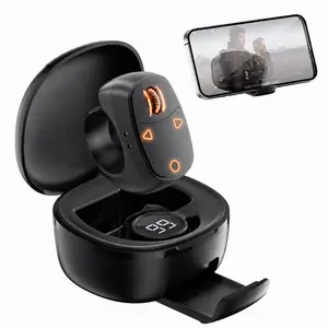 DDZJIAN Ring Scroller with Charging Case Stand Video/Reading/Selfie Remote Control Ring Wireless Bluetooth Hands-Free Scrolling & Page Turning for TikTok, Youtube, Instagram, RedNote, Kindle, Compatible with iOS 14.8+ & Android 8.0+