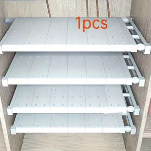 Adjustable Non-Marring Shelf Divider Set, Organiser, No-Drill Design, Includes 2 Adhesive Pads, Ideal for Closet, Kitchen, Bathroom Organization
