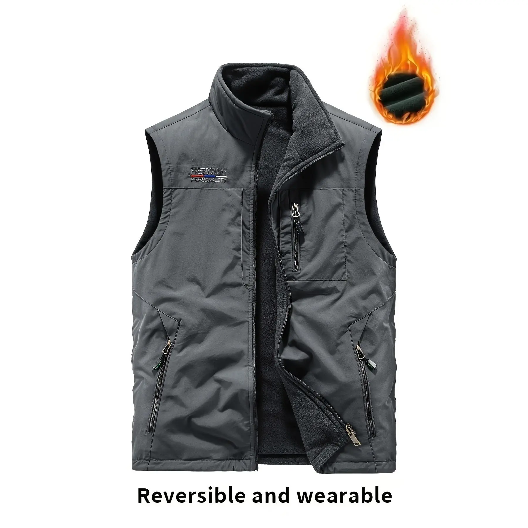 Men'S Fleece Reversible Vest