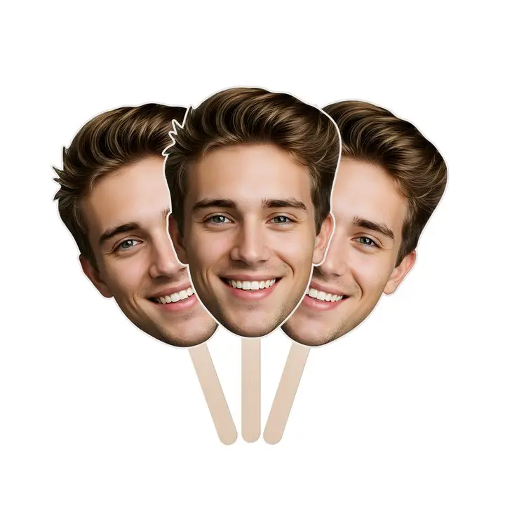 Custom Big Head Plastic Cardboard Cutout - 6"-48" Personalized Face Cutout, 16inch/24inch Options, Fun Party Decor for Celebrations, Home Decor Gifts, Memories