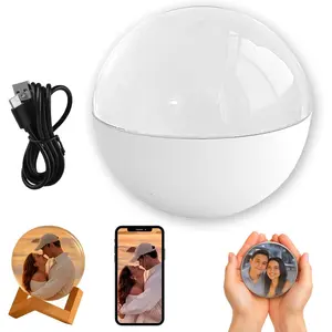 Memory Orb Ball, Core Memory Orb Custom Video Sphere - Hang All Your Memories, Memory Lamp Orb Save All of Your Core Memories on This, Customizable Christmas Ornament Decoration (White, APP)