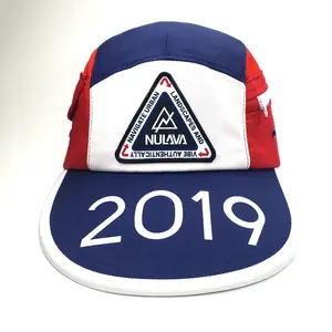 Nulava 5-Panel Long Bill Camp Cap – Red/White/Blue 2019 Edition