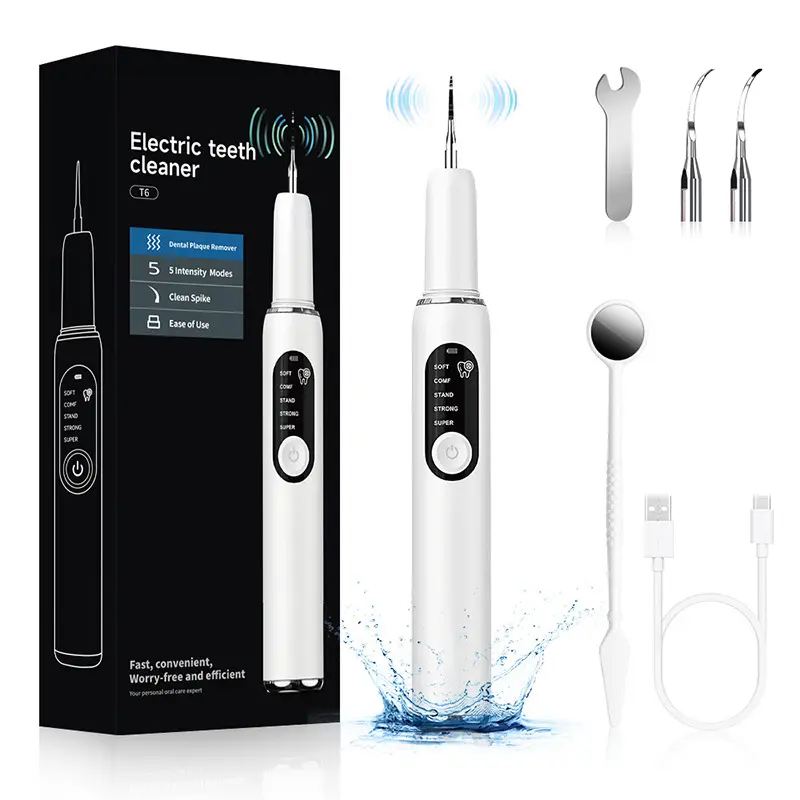 CURVY MOON Rechargeable Ultrasonic Electric Teeth Cleaning with Replacement Heads, Dental Scaler&Oral Irrigator for Home, Tartar Remover-Cleansing Mouth Care tiktokshopbacktoschool electric water flosser summerwins