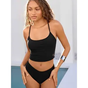 Cider High Stretch Scoop Neck Tankini & Cheeky Bikini Set
