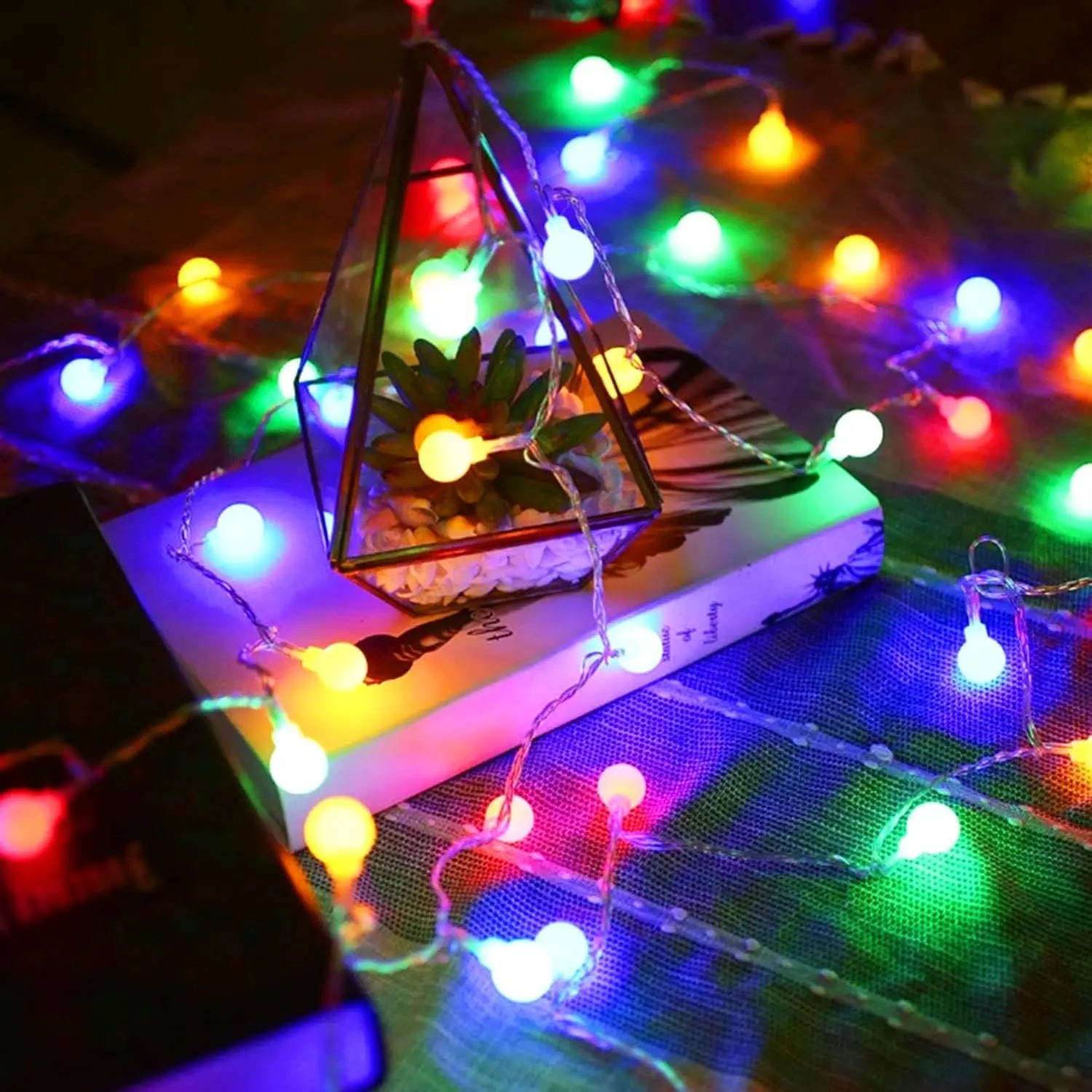 LEONLITE HOLIDAY DECORATION CHROMATIC GLOBE FAIRY STRING LIGHTS (RGB) - PLUG-IN