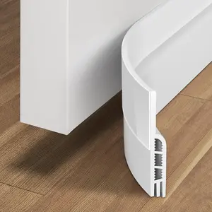 Door Draft Stopper Weather Stripping Door Seal 38 inch, White