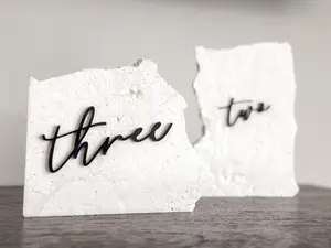 3D Acrylic Table Number Stone Sign