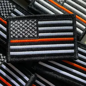 2"x3" Thin Orange Line Flag Patch