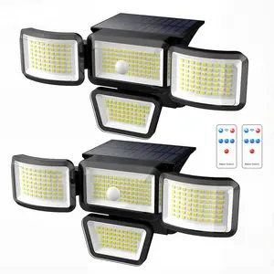 Solar Outdoor Lights 3000LM 238LED Security Lights 3 Heads Motion Sensor Spotlights with 3 Modes IP65 Waterproof 6500K for Yard Garden Driveway Porch Garage Patio Gifts,Thanksgiving & Christmas Gifts