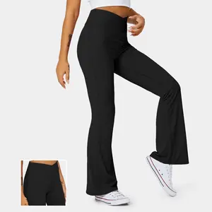 Halara High Waisted Crossover Flare Yoga Leggings