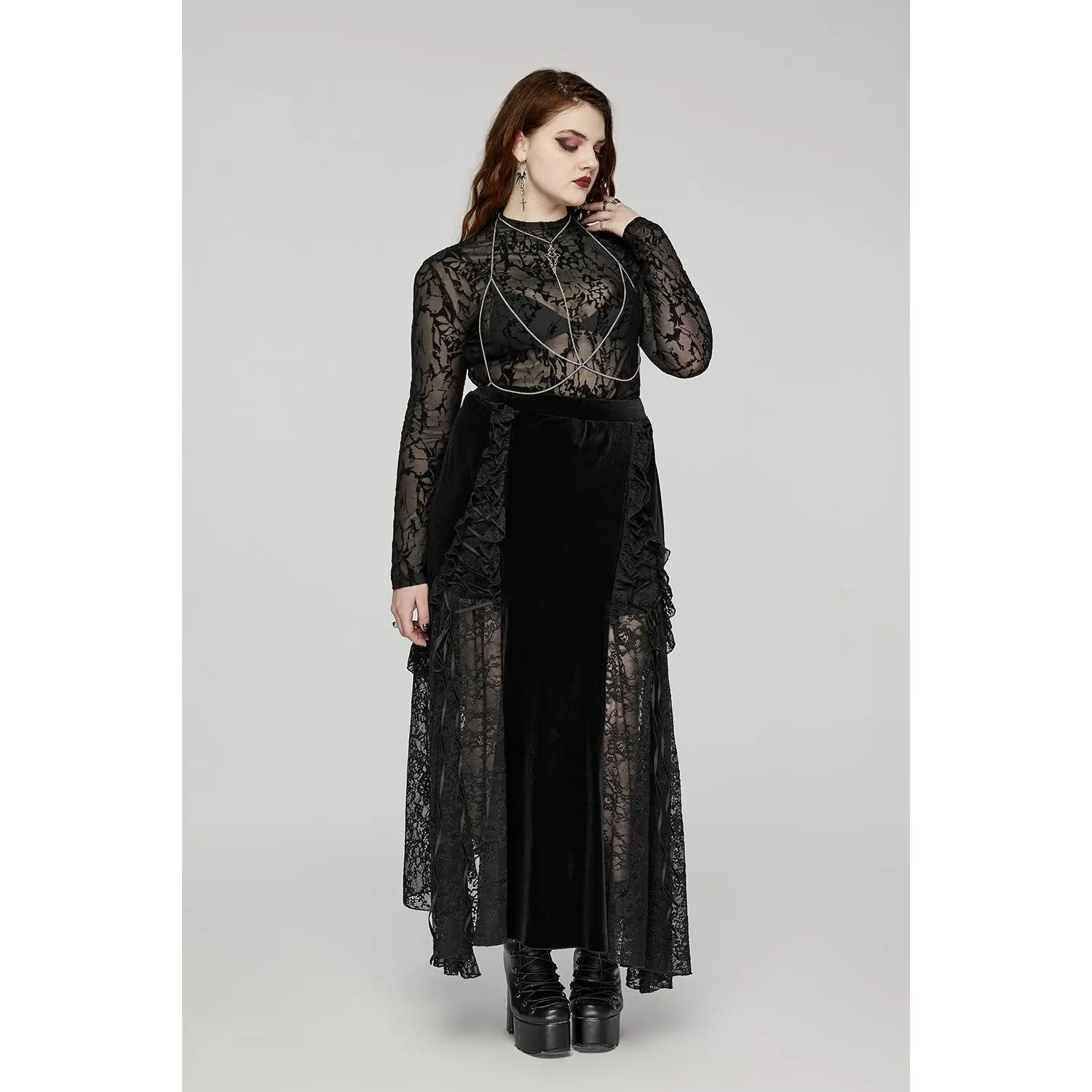 Nightfall Vampire Velvet Skirt