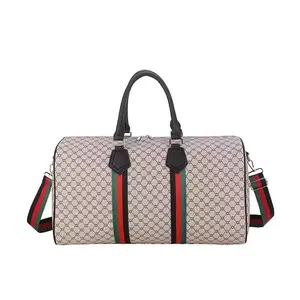 Large Capacity Waterproof Travel Duffle Light Beige Bag, Durable Unisex Weekender Bag, Multi-purpose Gym Luggage for Weekend Getaway & Daily Use