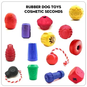 Bulk Rubber Dog Chew Toys & Treat Dispensers for Daycares | 20-Pack Cosmetic Seconds