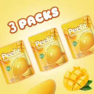 Peelit Mango Peelable Candy, Mango Peeling Gummy,Non GMO, Dairy & Fat Free (3 Packs, 2.82oz per Bag)