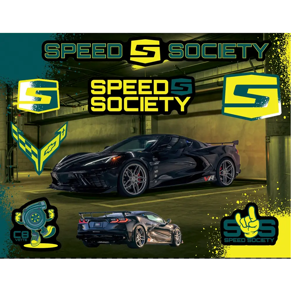 “Boosted” Twin Turbo Corvette Sticker Sheet