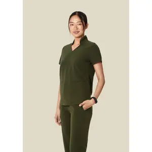 Multi Wear Collar Top Olive