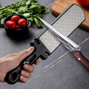 Kitchen Knife Scissors Slicer Sharpening Stone Double-Sided Ceramic Diamond Tungsten Steel Grinding Wheel for Blades Maintenance