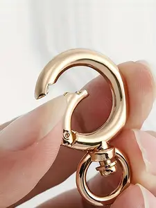 5/20pcs High-Quality Zinc Alloy Spring Snap O-Rings | Trigger Round Clips for Keychains and Accessories Fashionable Alloy Keychain