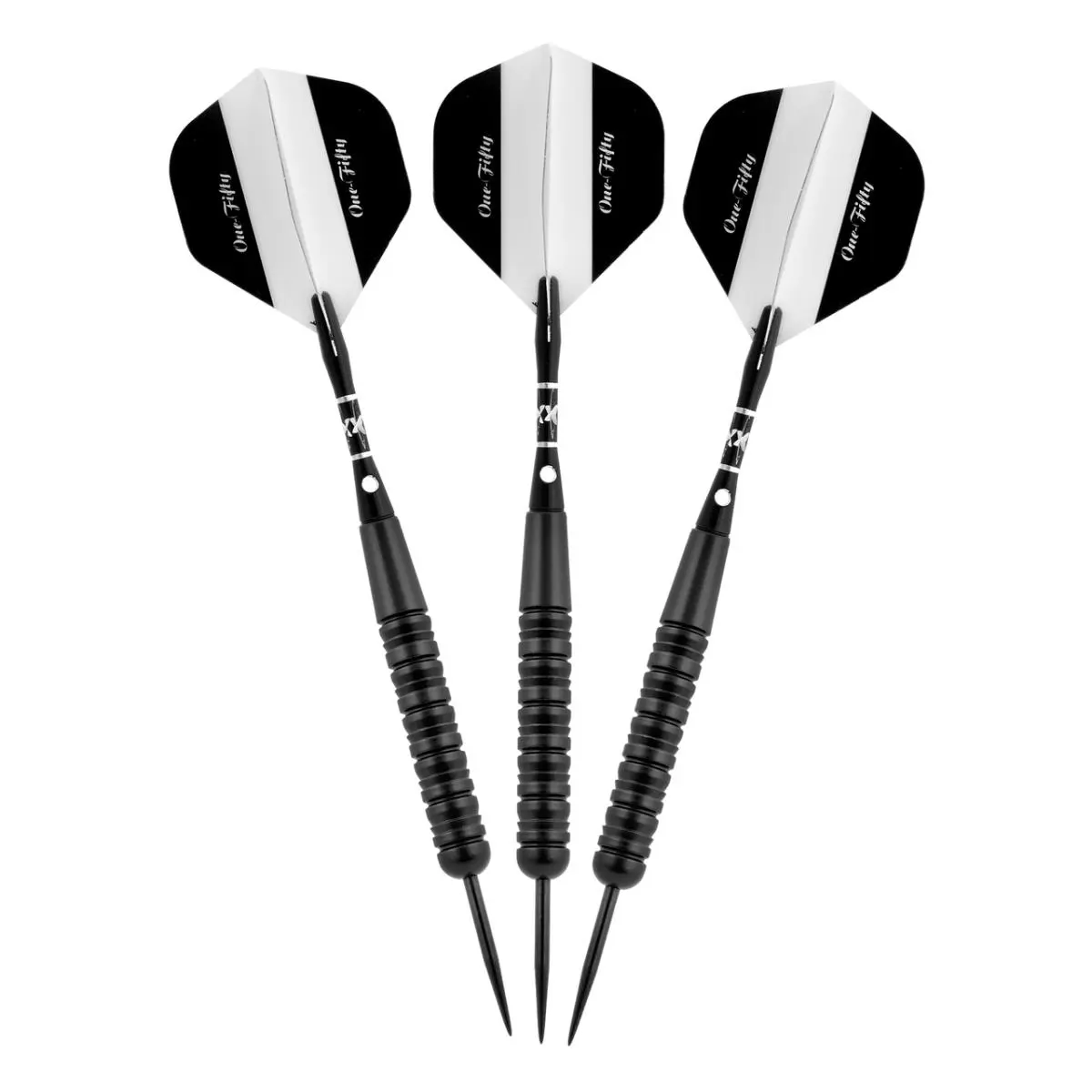 212 MAIN Elkadart 150 Steel-Tip Darts, 20g Jet Black Design, Professional Darts Gear for Leisure Activities, Tungsten