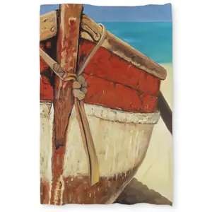 Begin Home Decor C1DCTXLW6KY70R Tied Up Rowing Boat Twin Size Extra Long Duvet Cover - Marine Living Room Decor