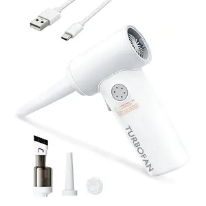 Oroms Cordless Computer Vacuum, 3-in-1 TurboFan Car Vacuum & Air Duster with Brush Nozzle, 22000Pa 80W, 2.5H Fast Charge Portable Cleaner for Car, Home, Desk, Office & Pet Hair