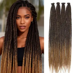 24 inch Crochet Dreadlocks Hair T27, Soft Natural Synthetic Locs, 10 Strands 1 Pack, 2 or 4 Packs