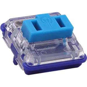 PG1350 Choc V1 Mechanical Keyboard Switch,Low switches,Chocolate Silent Mechanical Clicky//Tactile Switches,RGB SMD LED 5-Pin Switches(Blue-70Pcs