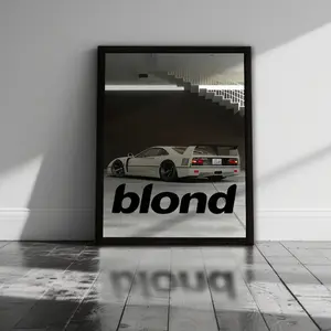 Wooden Acrylic Framed Canvas Painting, Modern Style, Modern Minimalist Design, Car Painting Poster, Wall Art Decor Living Room Bedroom Office, Home Decoration, Decorative Artwork, Perfect Gift