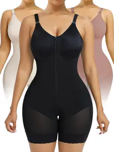 Fajas Para Mujer Faja Waist Trainer Full Body Shapewear for Women Faja Body Shaper Comfortable Fit Butt Lifter Shaper with Zipper Tummy Control Bodysuits Crotch Detachable Shoulder Strap Ultra Stretch Fabric Customizable Fit Zip-Up Comfort Breathable