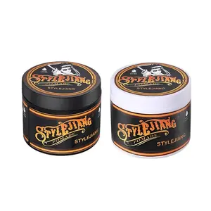 STYLEJIANG Strong Hold Pomade 4 oz, Water-Based Hair Pomade for Men, Medium Shine, Flake-Free, Easy to Wash Out, All-Day Hold, Fresh Scent