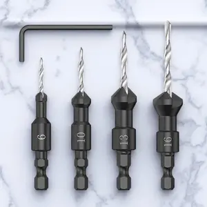 Hex Shank Drill Bit Set, High Speed Steel Drill Bit Set, Woodworking Drill Bit Set, Screwdriver Drill Bits, Professional Furniture Assembly Tool Set