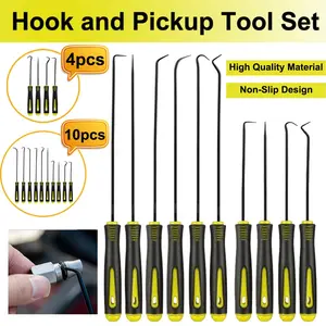 4PCS/10PCS Precision Automotive Oil Seal Removal Mechanic Tools Set, O-Ring Puller, Car Oil Seal Easy Removal Kit, Precision Extraction Hook Set, Automotive Repair Tools, Automotive Maintenance Tools
