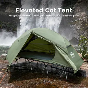Night Cat Camping Cot Shelter Tent - 87"x28"x35" Large Elevated Bed, Waterproof Portable Tent Outdoor, Sturdy Frame, Mosquito Net, Easy Setup for Dry Comfortable Sleep, Ideal for Camping & Survival, tiktokshopspringglowup, summervibes, Tents For Camping,s
