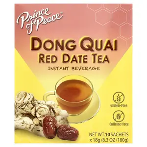 Prince of Peace Dong Quai Red Date Tea, Caffeine Free, 10 Sachets, 6.3 oz (180 g)