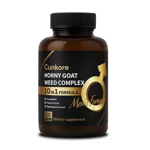 NEW Cunkore Men's Formula 10-in-1 Horny Goat WeedComplexwith L-Arginine Maca Extract Epimedium Tribulus&Ashw,magnesium complex,,robust,rashwagandhamen,obustndha Capsules 60 Count Supplement HealthcareFitness Edible Dietary Natural