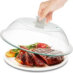 OEC Lighter Weight Tempered Splatter Cover - 11.5 inch (Inner Diameter 10.6") - Heat-Resistant -Lid with Vent, Knob, Dishwasher Safe, 100% Food - BPA Free